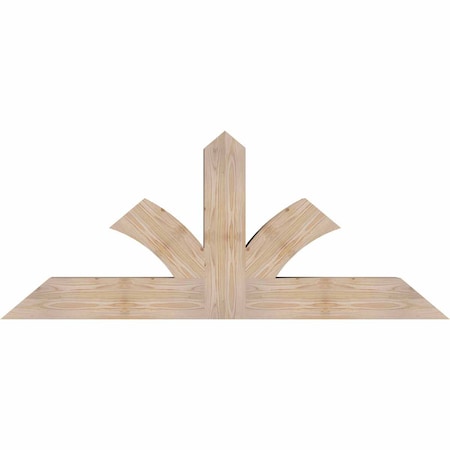 Ekena Millwork Richland Smooth Timber Gable Bracket, Douglas Fir, 60"W x 25"H x 5 1/2"D x 5 1/2"F, 10/12 Pitch GBW060X25X0606RIC00SDF